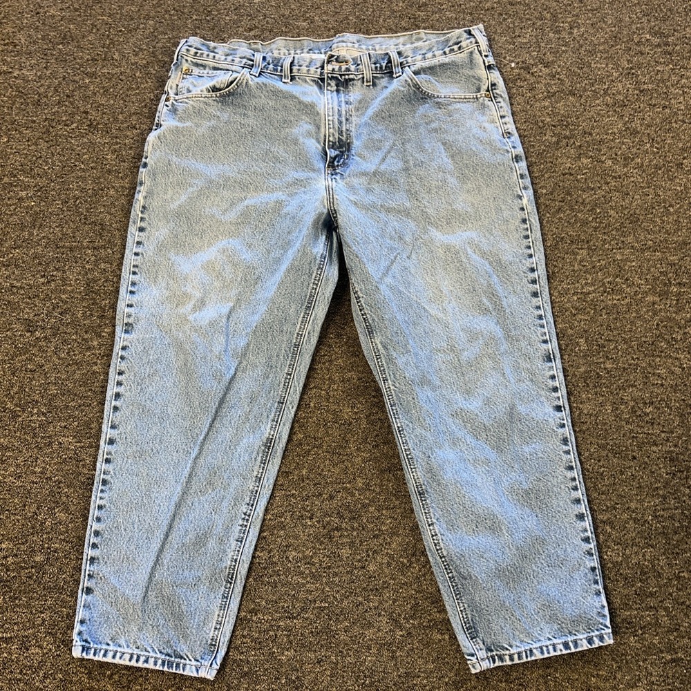 Carhartt B17 Jeans Mens 44x28 Blue Denim Relaxed Fit Tapered Leg Workwear Casual